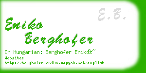 eniko berghofer business card